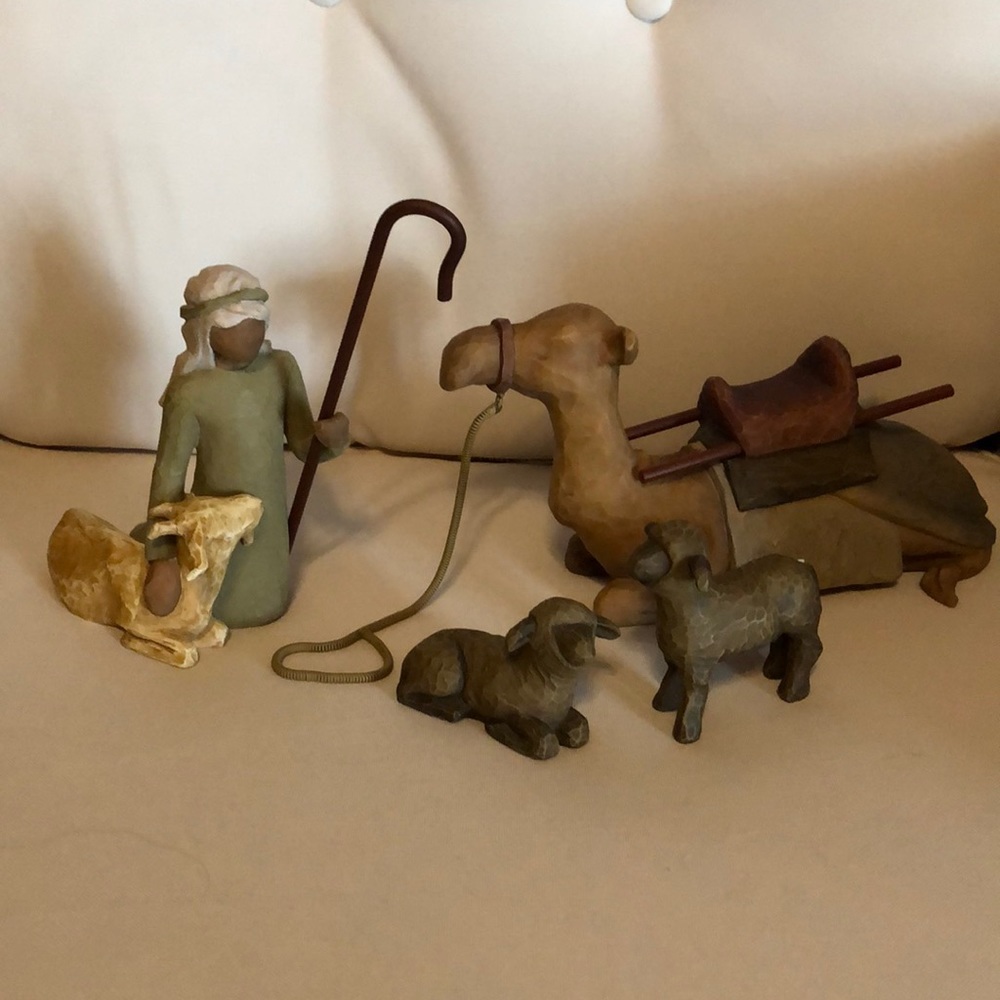 Willow Tree Shepherd and Stable Animals